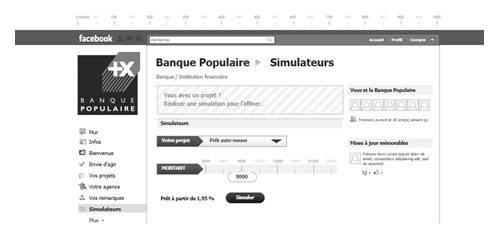 UX application facebook