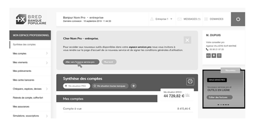 UX agence bancaire en ligne