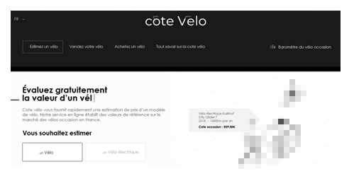 UX marketplace vélo