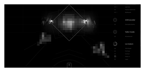 UX site d'artiste joaillier