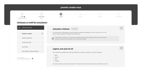 UX médical tri patient