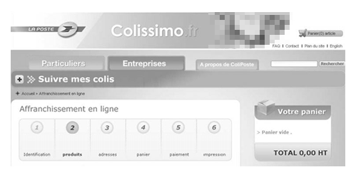 UX envoi de colis