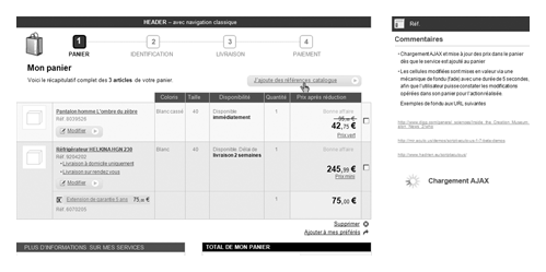 UX processus de commande