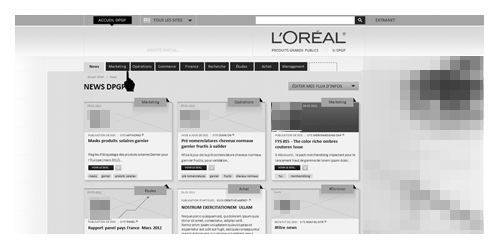 UX intranet cosmétique