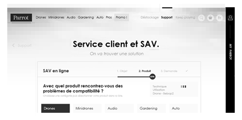 UX SAV e-commerce