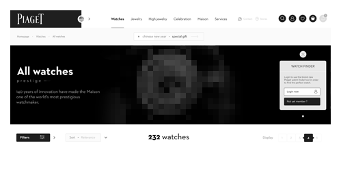 UX e-commerce montre luxe