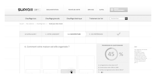 UX e-commerce chauffage